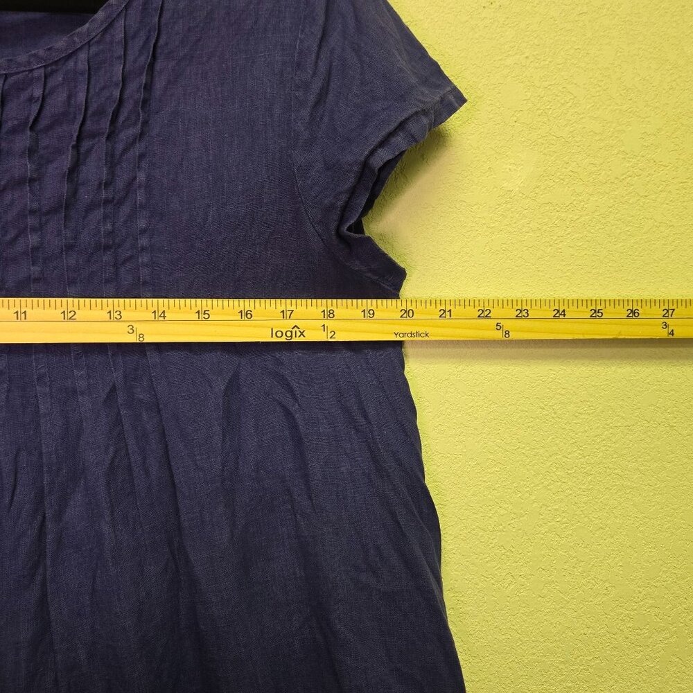 Match Point Womens Purple Linen A-Line Dress S Minimalist Lagenlook - Picture 8 of 9